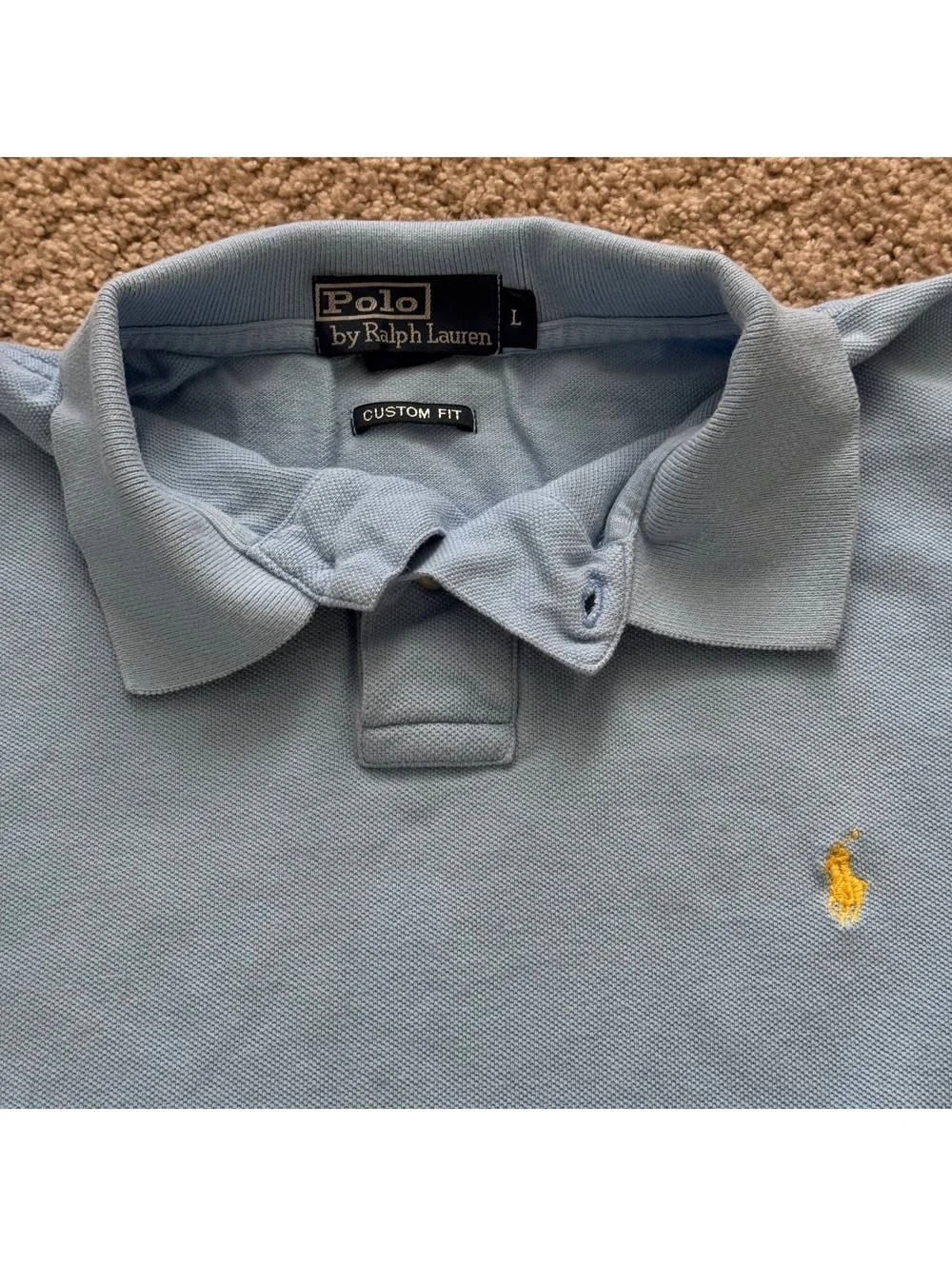 vintage 90s polo by ralph lauren men’s blue polo size L